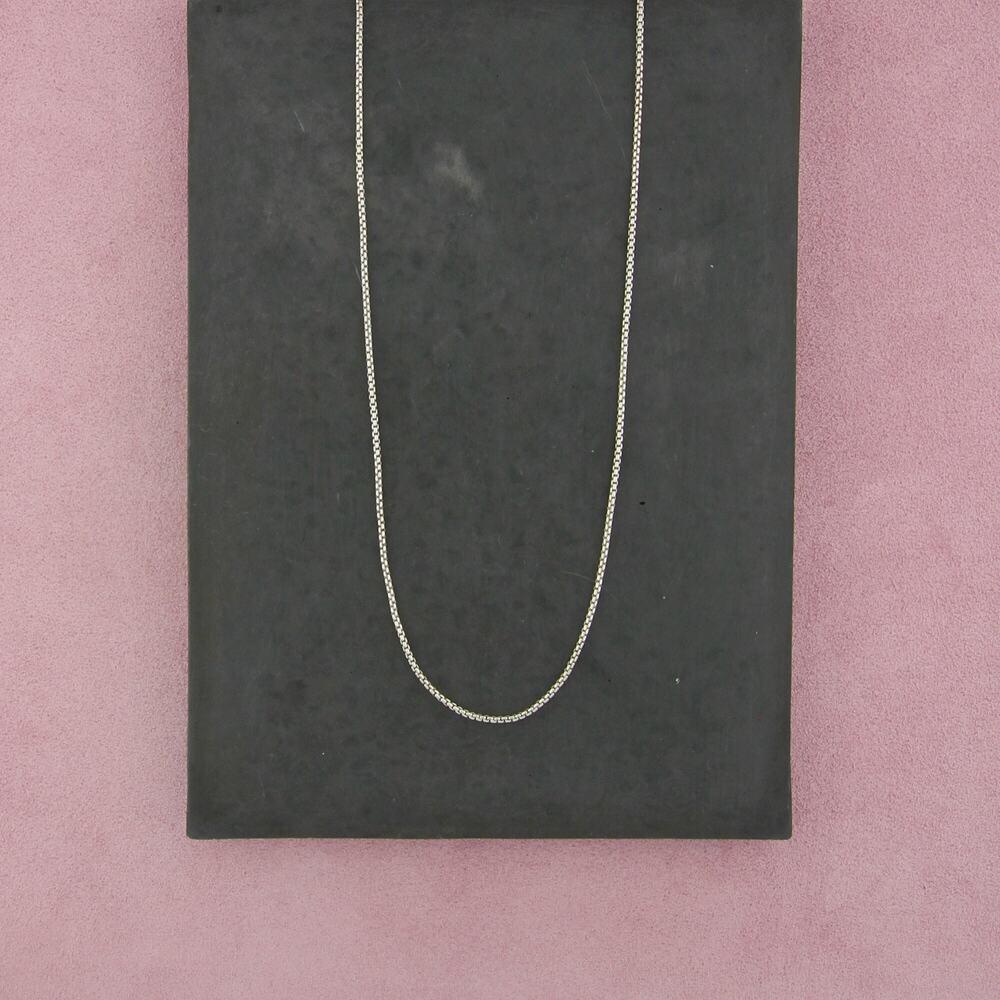 sterling silver italy 1.5mm box chain necklace size 16in